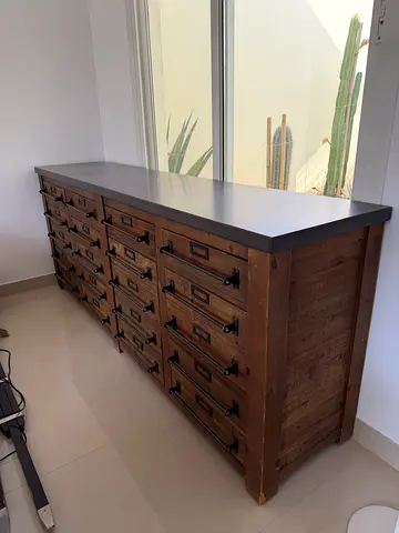 Solid Wood Multi-Drawer Vintage Apothecary Chest / Sideboard