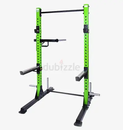Adjustable Squat Rack / Power Cage with Pull-Up Bar and Plate Holders