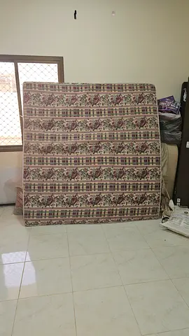 Used Double Mattress - Good Condition, Floral Pattern