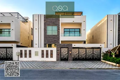 Luxury villa for annual rent in a prime location in Al Yasmin area, ready to move in, furnished and with a gym.