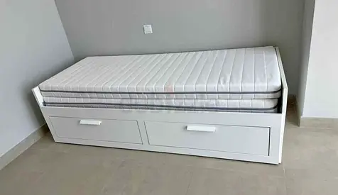 IKEA brimness daybed with 2 big storage drawers and 2 IKEA mattresses.
