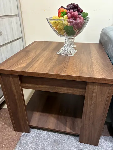 Solid Wood Side Table / Coffee End Table - Walnut Finish