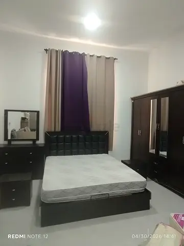 Complete Dark Wood Bedroom Set with Double Bed, Wardrobe, Dresser and Nightstands