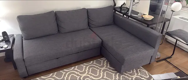 L shape sofa bed with storage Ikea FRITHEN