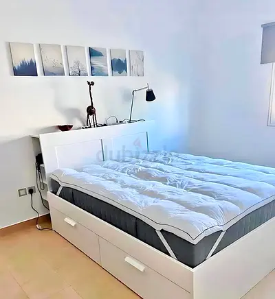 Ikea Queen Brimines bed frame with Ikea Queen Mattress