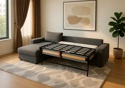 Ikea vimle L shape sofa bed with mattress
