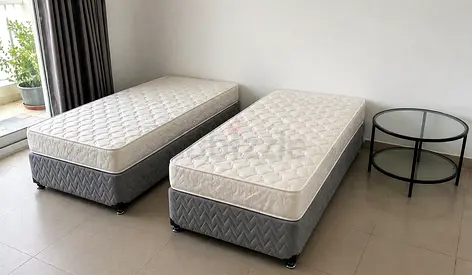 Pair of Single Beds with Mattresses and Bases - Excellent Condition