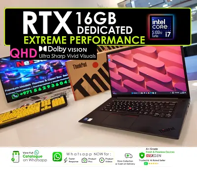 NVIDIA RTX 3080 16GB DEDICATED - EXTREME RENDER . GAMER WORKSTATION - THINKPAD P1 P15 P16 XPS ZBOOK