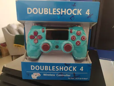 Turquoise DoubleShock 4-style Wireless Controller (PS4/PS3 Compatible) - New in Box