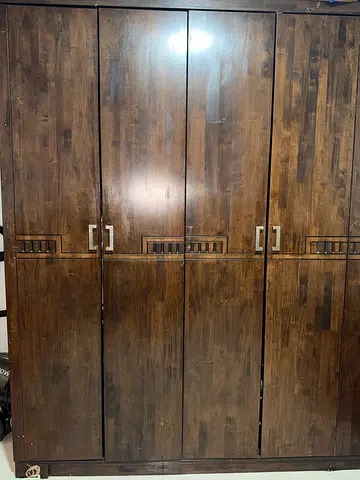Solid Wood 6-Door Wardrobe / Armoire - Dark Brown