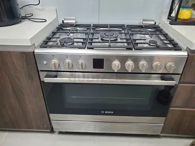 Bosch 90cm gas cocking range with oven fan or rotisserie