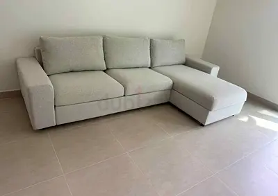L-shape sofa bed with chaise (good condition) Ikea vimle