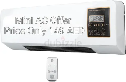 Compact Wall-Mount Mini Air Conditioner with Remote - Good Condition