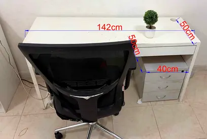 URGENT MOVING SALE - COMPUTER DESK AND CHAIR WITH SIDE DRAWER
