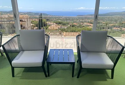 outdoor heavy duty frame balcony chair table set
