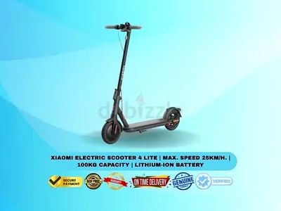 Xiaomi Electric Scooter 4 Lite | Max. Speed 25km/h. | 100Kg Capacity | Lithium-ion Battery