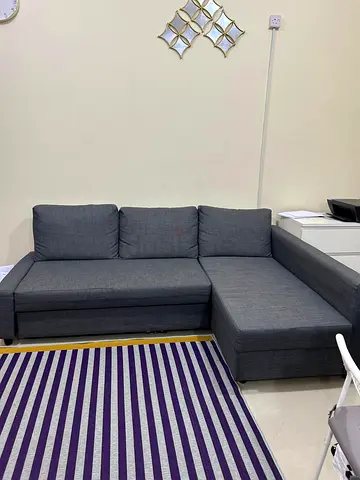 FRIHETEN
Corner sofa-bed with storage, Skiftebo dark grey