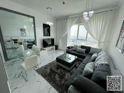 Furnished one-bedroom apartment for monthly rent in Ajman - Al Rashidiya ✔️ Includes bills and internet with parking ⚡📶 Fully furnished