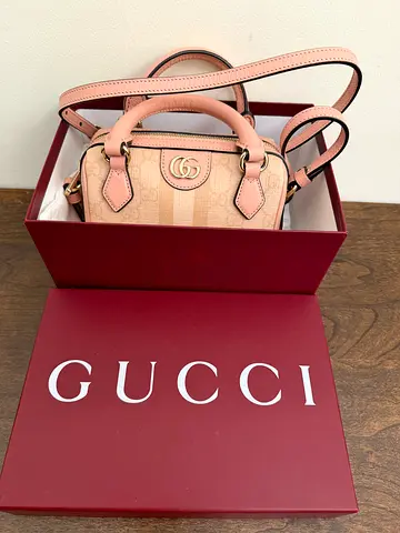 Authentic Gucci Pink GG Mini Ophidia