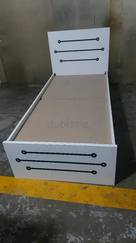 Single wooden bed frame with headboard and footboard - white 90x190 cm
