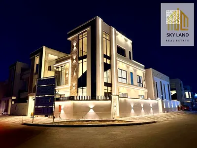 فيلا زاوية فاخرة للبيع في الياسمين عجمان | 5 غرف ماستر | طابقين وروف | تصميم راقٍ Luxury Corner Villa for Sale in Al Yasmeen, Ajman | 5 Master Bedroo