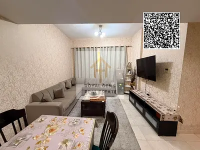 🏡 شقة غرفتين وصالة للإيجار الشهري في جاردن سيتي – الحميدية، Ajman | شامل الفواتير | موقف خاص | جاهزة للسكن