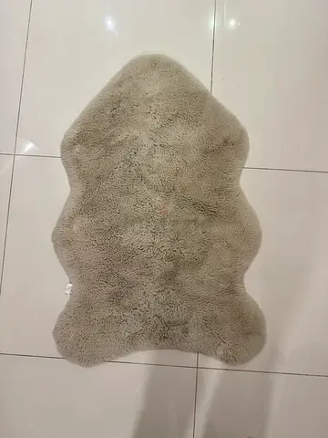 Soft Faux Sheepskin Rug - Light Grey, Small Accent Rug