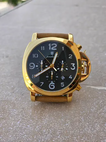 Chronograph Watch for Men Quartz Movement Waterproof very good quality