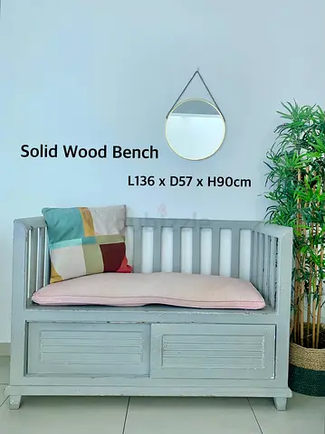 Solid Wood Bench