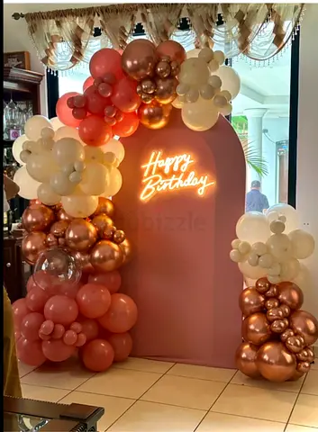 Birthday party balloon decorations