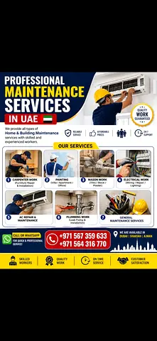 Professional Maintenance Services in UAE — AC, Electrical, Plumbing, Painting  More