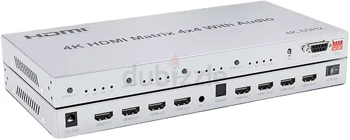 4K HDMI Matrix 4x4 With Audio Extractor, 60Hz Switch Splitter Selector Box, Support HDR HDCP2.2 18Gb