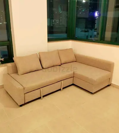 Ikea L Shape Sofa cum bed with big storage in L