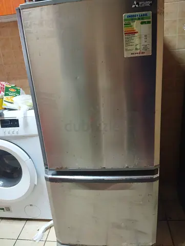 Mitsubishi Electric Stainless Steel Fridge - Bottom Freezer, Used