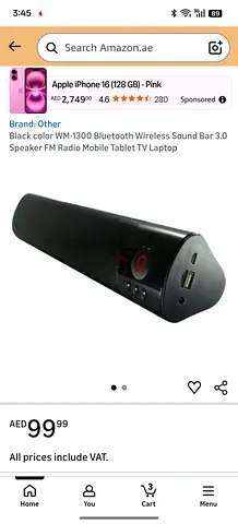 Portable Bluetooth Sound Bar Speaker with FM/USB - golden