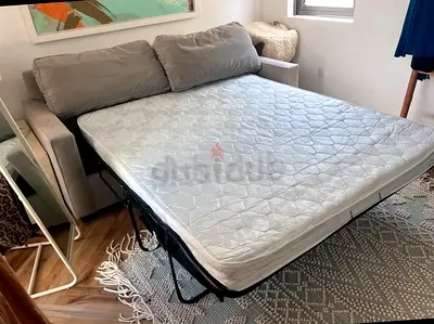 West elm Two seater sofa bed with mattress