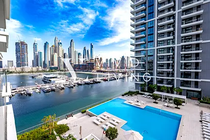 Elegant | Partial Palm and Marina Skyline Views