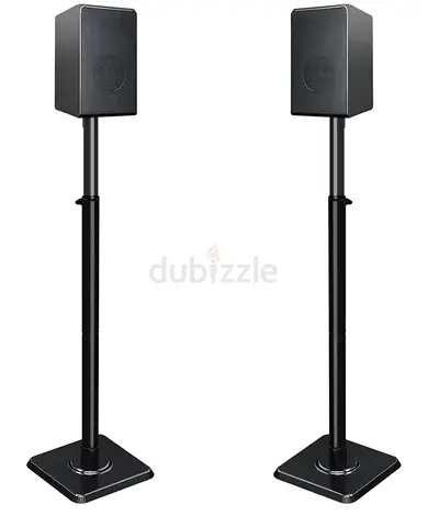 Mounting Dream Speaker Stands Height-Adjustable for Satellites up to 5 kg, Set of 2 Floor Stands