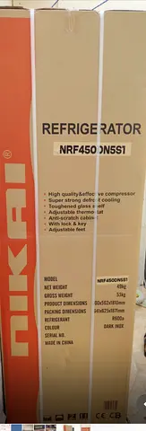 Midea Refrigerator NRF450DN5S1 - Dark Inox, Brand New in Box