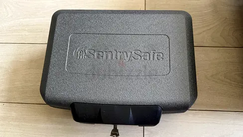 SentrySafe Fireproof Safe Box with Key Lock, Chest for Home Fire-Resistant Security, 0.18 Cubic Feet