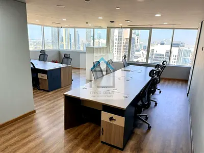 Furnished High-Floor Office with Burj Khalifa View