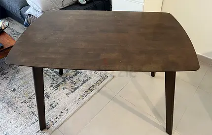 Solid Wood Dining Table - Seats 4, Good Sturdy Condition