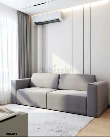 Minimalist Light Grey 2-Seater Sofa
