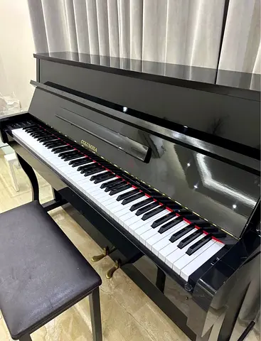 Upright Acoustic Piano - Good Condition, Black Gloss