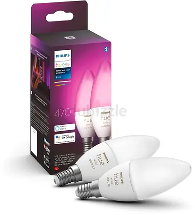 Philips Smart Hue Bulb x 2 White  Color ambiance E14