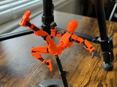 Articulated Orange Action Figure  Good Condition _3d printed_dm to 3d print any item