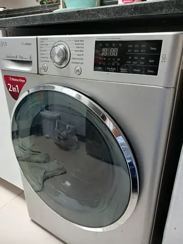 LG 2-in-1 Front Load Washer Dryer (Silver) - Good Working Condition