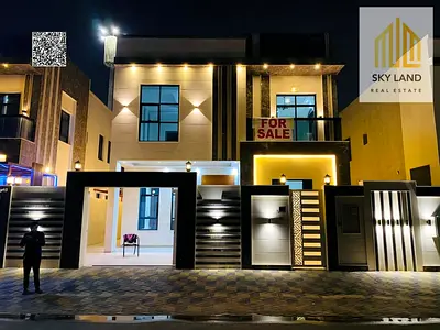 Luxury villa for sale in Al Zahia, 5 rooms, distinctive design, including water, electricity and air conditioning