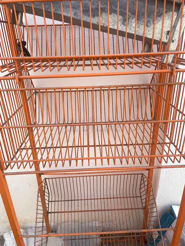 Metal wire shelving racks / storage shelves - set of 4(used)