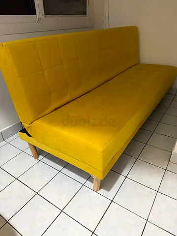 Yellow 3-seater Sofa / Sofa Bed in decent Condition